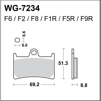 WRP klocki hamulcowe FA252, MCB611-10146