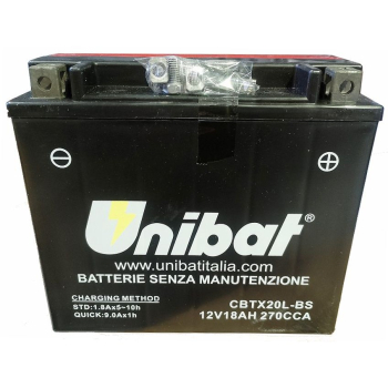 UNIBAT akumulator 18Ah-12V 270A (P+)