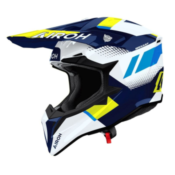 AIROH WRAAAP VISION YELLOW BLUE kask połysk M