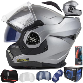 LS2 FF901 ADVANT X kask modułowy tytanowy mat XS-11624