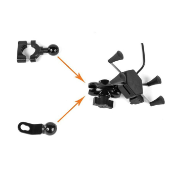 Uchwyt na telefon z ładowarką RAM XL USB-11730