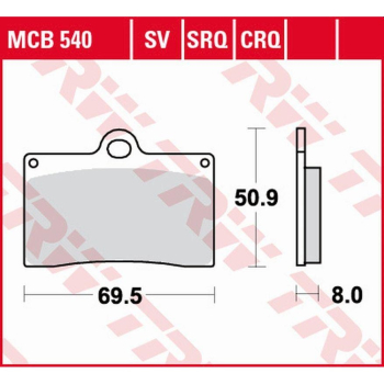 TRW klocki hamulcowe FA095, FDB408, GD 064, VD-945-12313