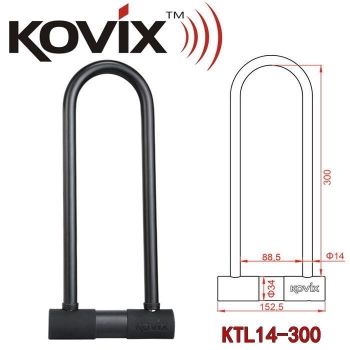 KOVIX KTL14-300 U-Lock blokada z alarmem 14 mm-16737