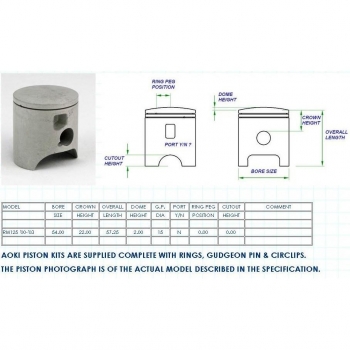 AOKI tłok RM 125 00-03-21648