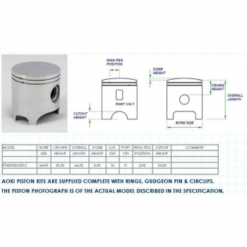 AOKI tłok SX/EXC 200 98-...-21940