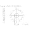 WRP zębatka przód YZ 125 87-04, DT+R 125/200-24945
