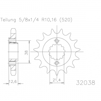 Zębatka przód HUSABERG 350-650 92-05, HVA 84-88-25056