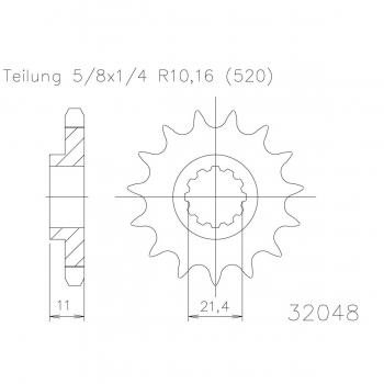 Zębatka przód HVA 250-630 90-...-25064