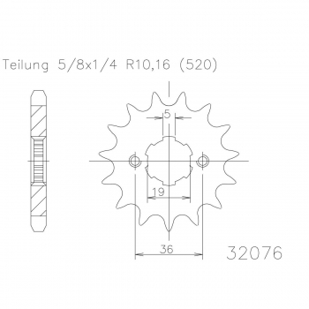 Zębatka przód TRX-EX/R 250/300 90-...-25079