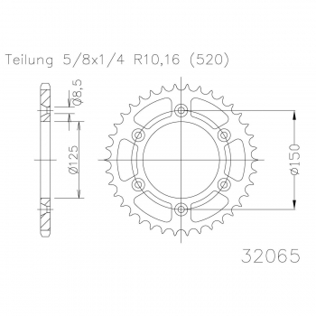 WRP zębatka tył KTM 125-530 91-..., HUSABERG-25187