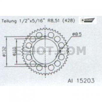 ESJOT zębatka tył KTM SX 85/105 03-...-25338