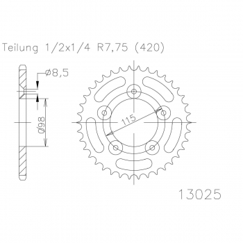 ESJOT zębatka tył KTM SX 60/65 98-...-25405