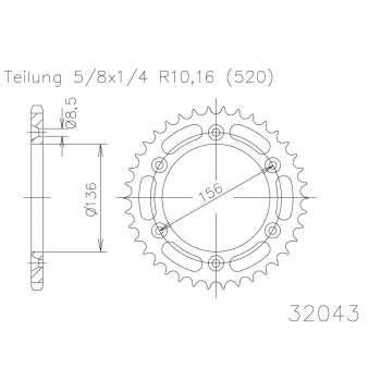 ESJOT zębatka tył BETA, HVA, GAS, DR, SWM-25533