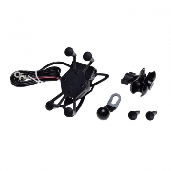 Uchwyt na telefon X-GRIP pod lusterko z USB
