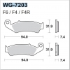 WRP klocki przód CR 87-94, XR 250/600, TRX FA125-33178