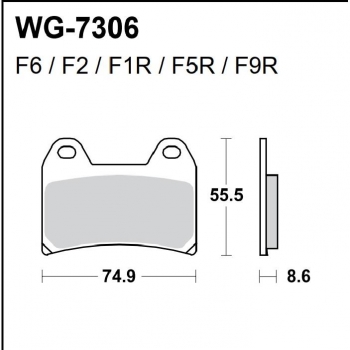 WRP klocki hamulcowe FA244, MCB683-33176