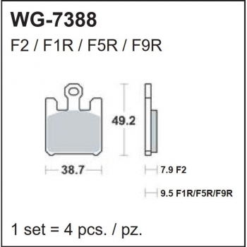 WRP klocki hamulcowe FA369, MCB742-33179