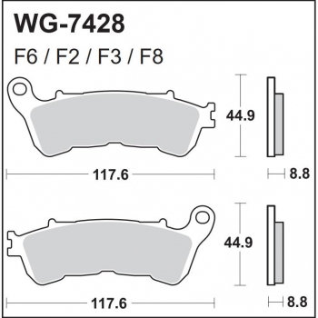 WRP klocki hamulcowe FA388, MCB776-33257