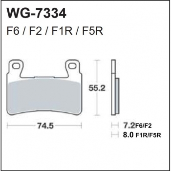WRP klocki hamulcowe FA296, MCB703-33315