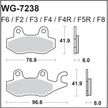 WRP klocki hamulcowe FA165, MCB615-33523