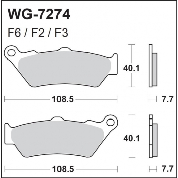WRP klocki hamulcowe FA209, MCB671-33533