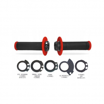 PROGRIP PG708 manetki skręcane z rollgazem czerw.