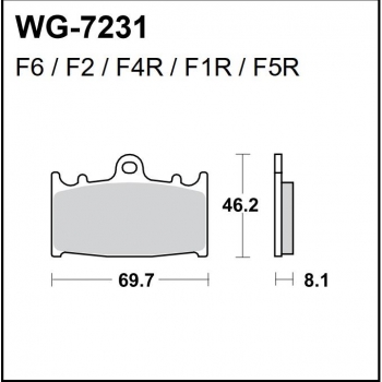 WRP klocki hamulcowe FA158, MCB602-34418