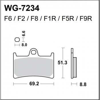 WRP klocki hamulcowe FA252, MCB611-34649