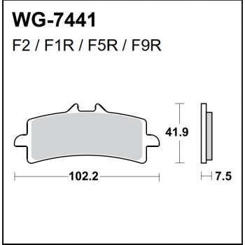 WRP klocki hamulcowe FA447, MCB792-34742