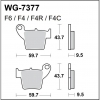 WRP klocki tył CR+F 125/150/250/450 02-... FA346-34977