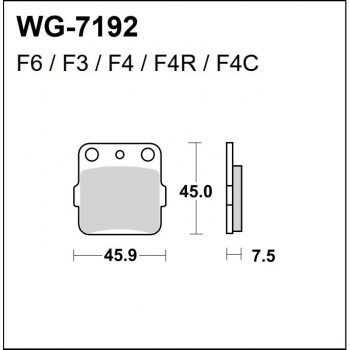 WRP klocki hamulcowe KX/RM/CR+F/YZ 85/150,ATV FA84-34963