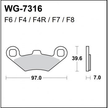 WRP klocki hamulcowe POLARIS FA159, MCB761-34964