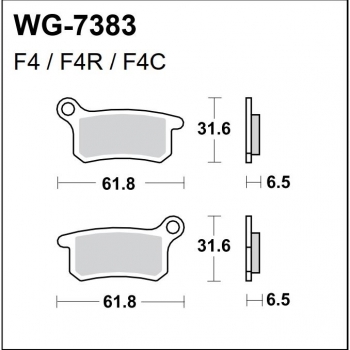 WRP klocki hamulcowe SX 65 02-., SX 85 03-11 FA357-34965