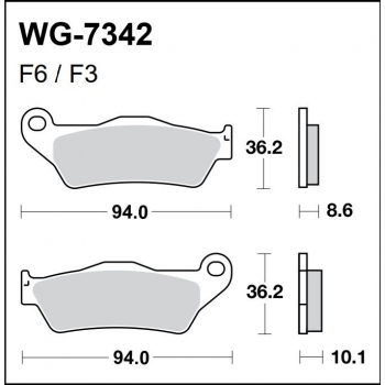 WRP klocki hamulcowe FA363, MCB707-34968