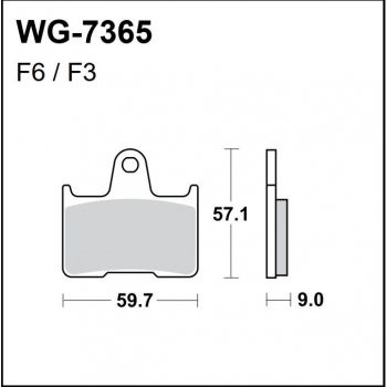 WRP klocki hamulcowe FA254, MCB691-34980