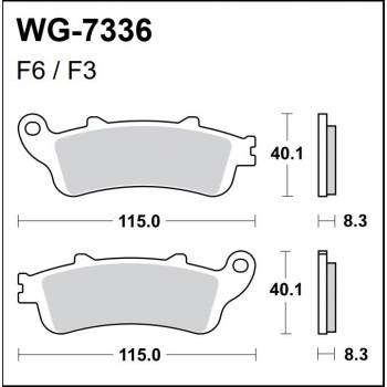 WRP klocki hamulcowe FA261, MCB704-34981