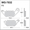 WRP klocki tył YZF 250 15-, YZF 321 R3, MT25 932HF-35007