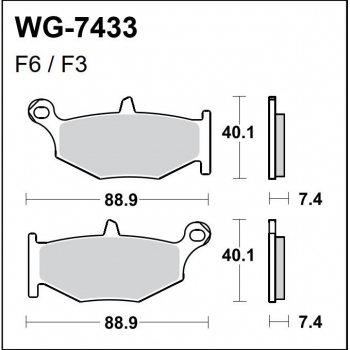 WRP klocki hamulcowe FA419, MCB783-35005