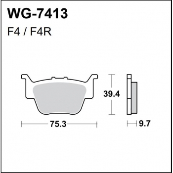 WRP klocki tył TRX 450 04-.., TRX RINC 03-.. FA373-35006