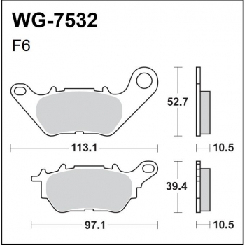 WRP klocki tył YZF 250 15-, YZF 321 R3, MT25 932HF-35007
