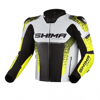 SHIMA STR 2.0 kurtka skórzana żółte fluo