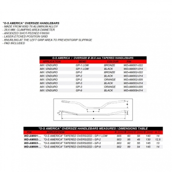 WRP PRO BAR AM GP-2 kierownica 28.6 mm wysoka poma-39414