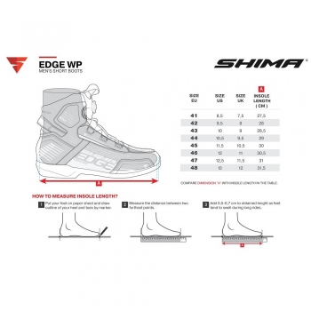 SHIMA EDGE WP buty motocyklowe wodoodporne-42901