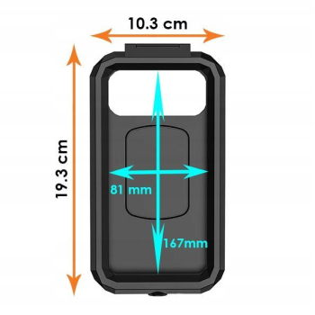 Uchwyt na telefon z etui antywibracyjny HARD 167mm-44819