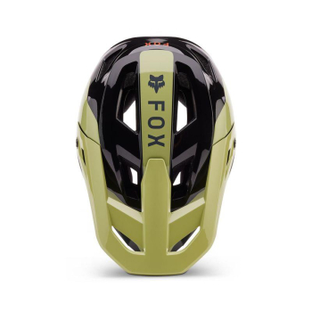 FOX RAMPAGE BARGE kask rowerowy czarno-zielony-48353