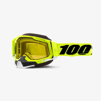 100% RACECRAFT 2 SNOW gogle fluo