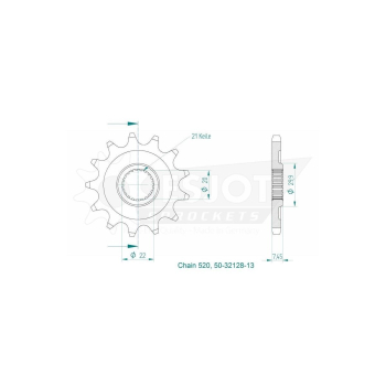 ESJOT zębatka przód CR 125 04-..., CRF 250 04-17-6093