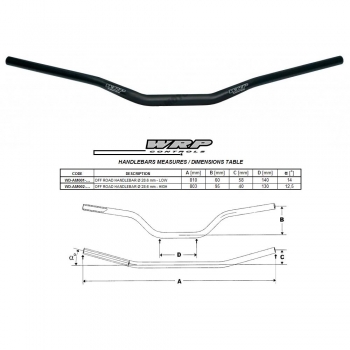 WRP PRO BAR AM kierownica 28.6 mm wysoka BLK-6701