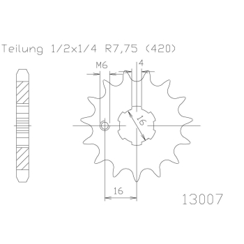 JT zębatka przód KX/RM 60/65/80/85/100 83-...-8448