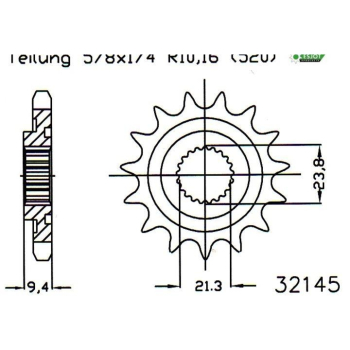 WRP zębatka przód CR 250/500, CRF 450, TRX 450-9227